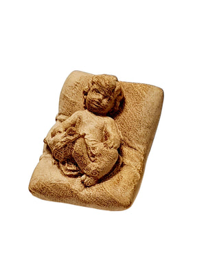 Imagem do Menino Jesus em Madeira 7,5 cm x 5,5 cm-TerraCotta Arte Sacra