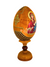 Ovo Russo em Madeira Fabergé Ícone Mãe de Deus de Jerusalém 16 cm-TerraCotta Arte Sacra