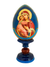 Ovo Russo em Madeira Fabergé Ícone Nossa Senhora da Ternura 13 cm-TerraCotta Arte Sacra