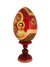 Ovo Russo em Madeira Fabergé Ícone Nossa Senhora de Kazan 13 cm-TerraCotta Arte Sacra