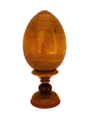 Ovo Russo em Madeira Fabergé Ícone Sagrada Família 13 cm-TerraCotta Arte Sacra