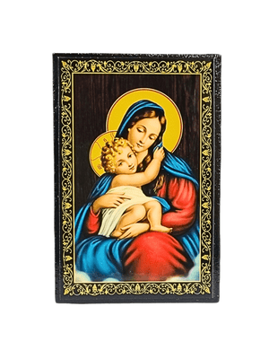 Porta Terço Renascentista Virgem da Divina Providência 6 x 9 x 3,5 cm-TerraCotta Arte Sacra