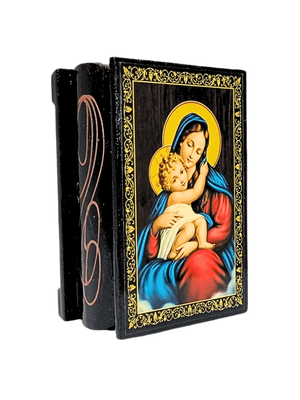 Porta Terço Renascentista Virgem da Divina Providência 6 x 9 x 3,5 cm-TerraCotta Arte Sacra