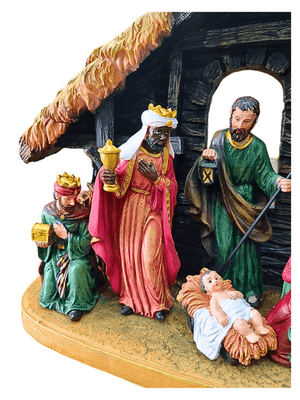 Presépio de Resina com Cenário 30 cm-TerraCotta Arte Sacra