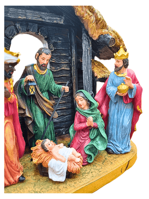 Presépio de Resina com Cenário 30 cm-TerraCotta Arte Sacra