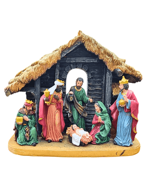 Presépio de Resina com Cenário 30 cm-TerraCotta Arte Sacra