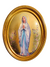 Quadro Italiano Oval com Folhas de Ouro Nossa Senhora de Lourdes 36,5 x 29cm-TerraCotta Arte Sacra