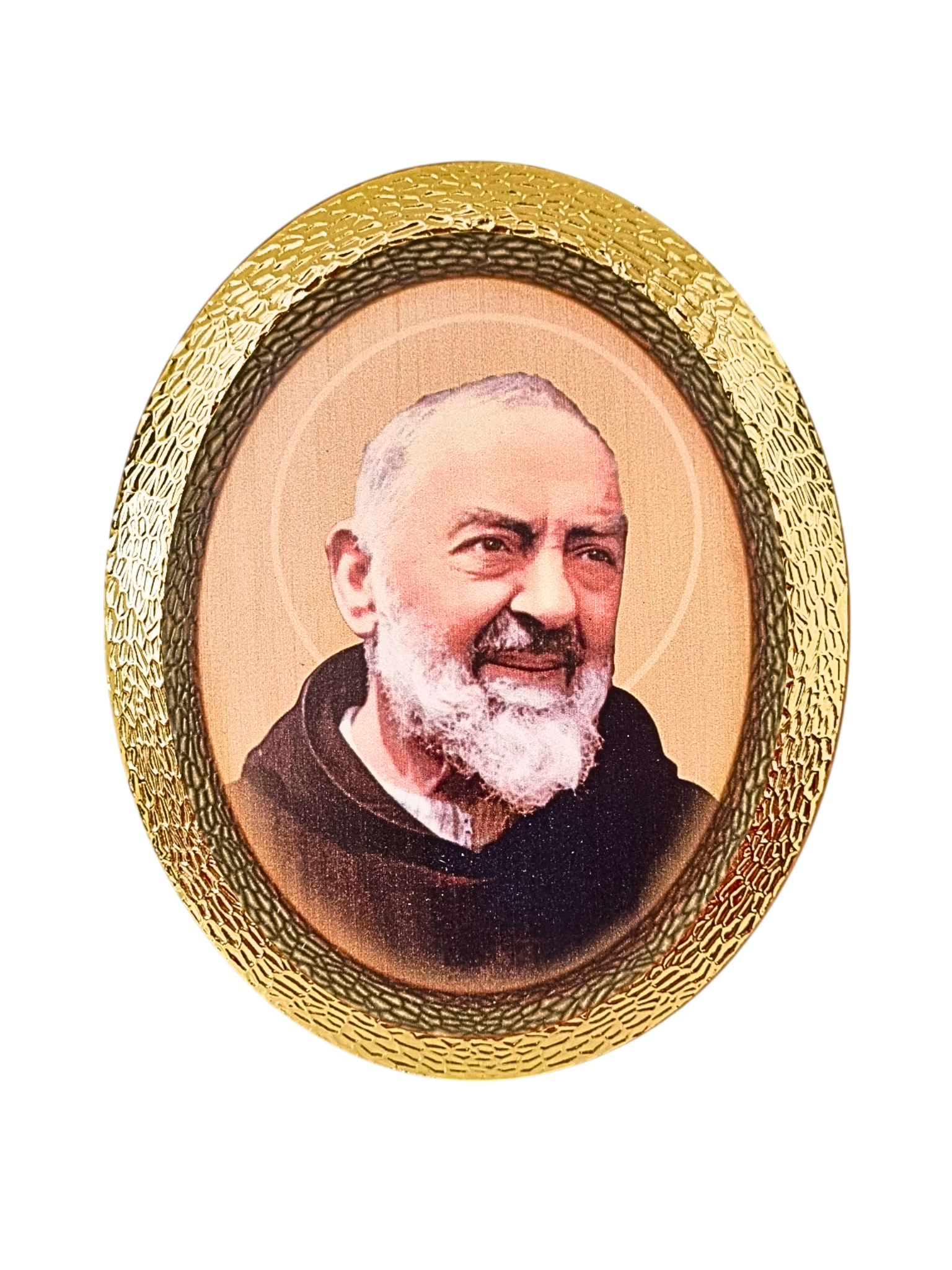 Quadro Italiano Padre Pio 14,05 x 11,5cm-TerraCotta Arte Sacra