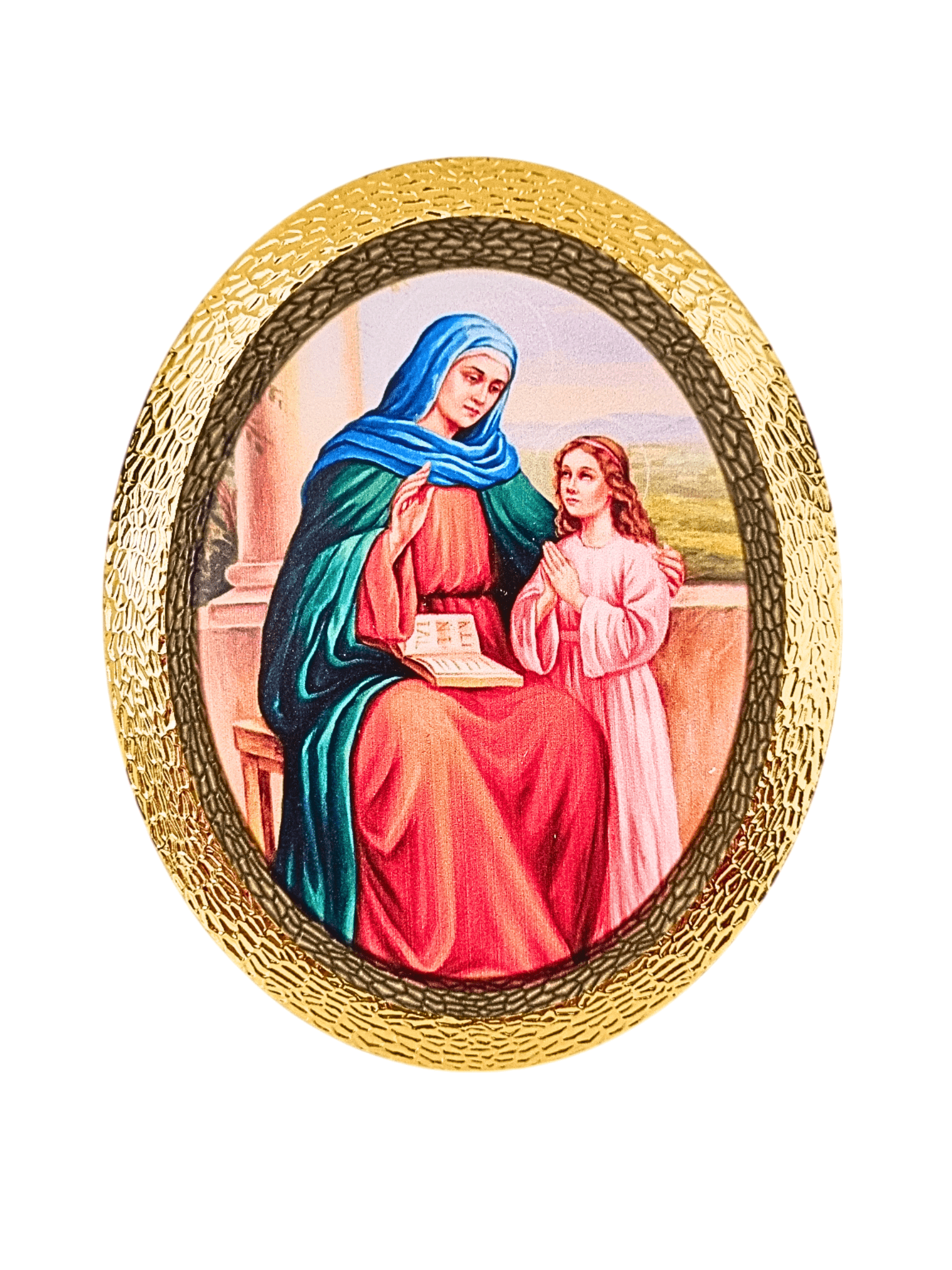 Quadro Italiano Santa Ana 14,05 x 11,5cm-TerraCotta Arte Sacra