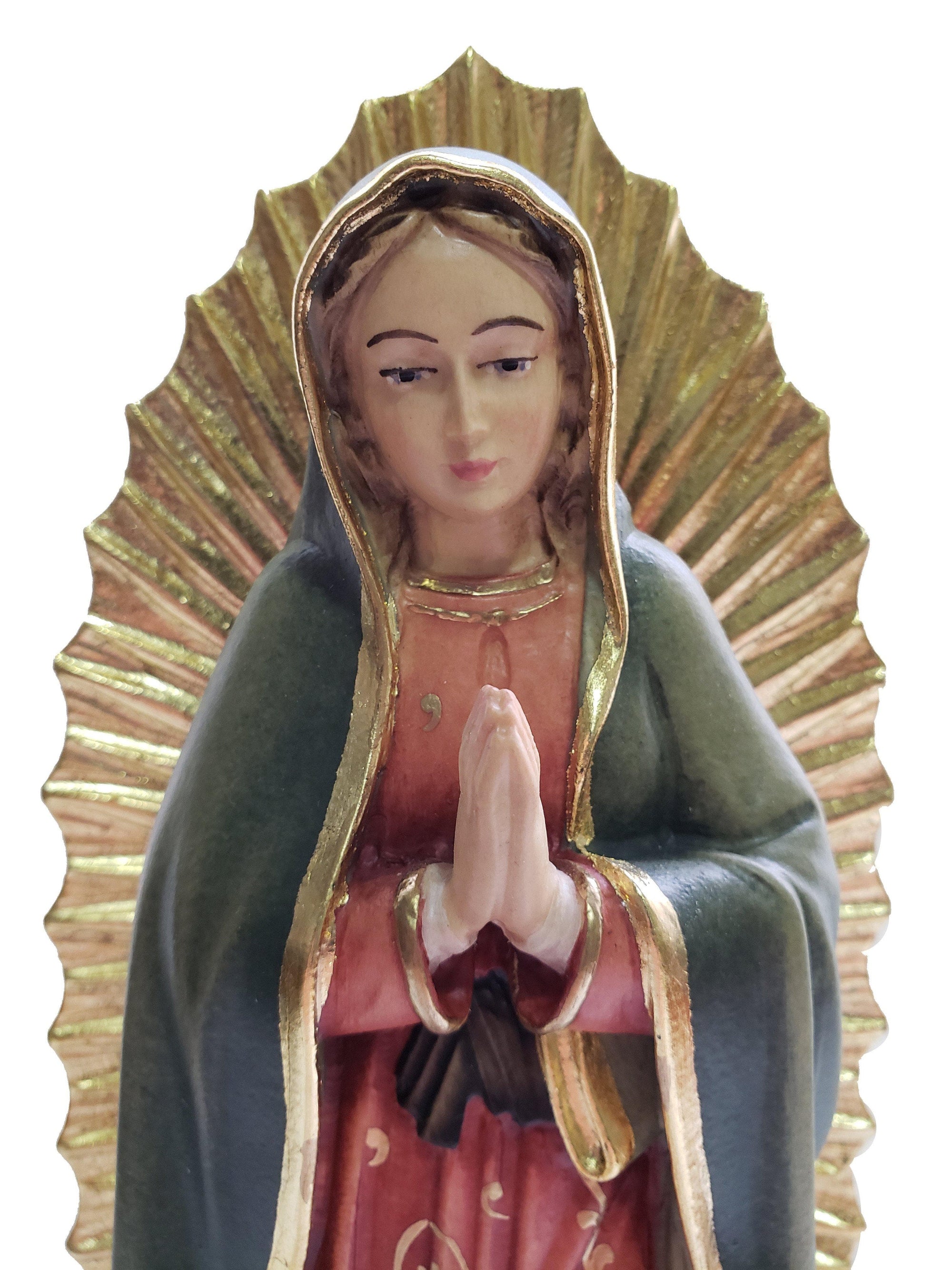 Imagem de Madeira Italiana Nossa Senhora de Guadalupe 30 cm-TerraCotta Arte Sacra