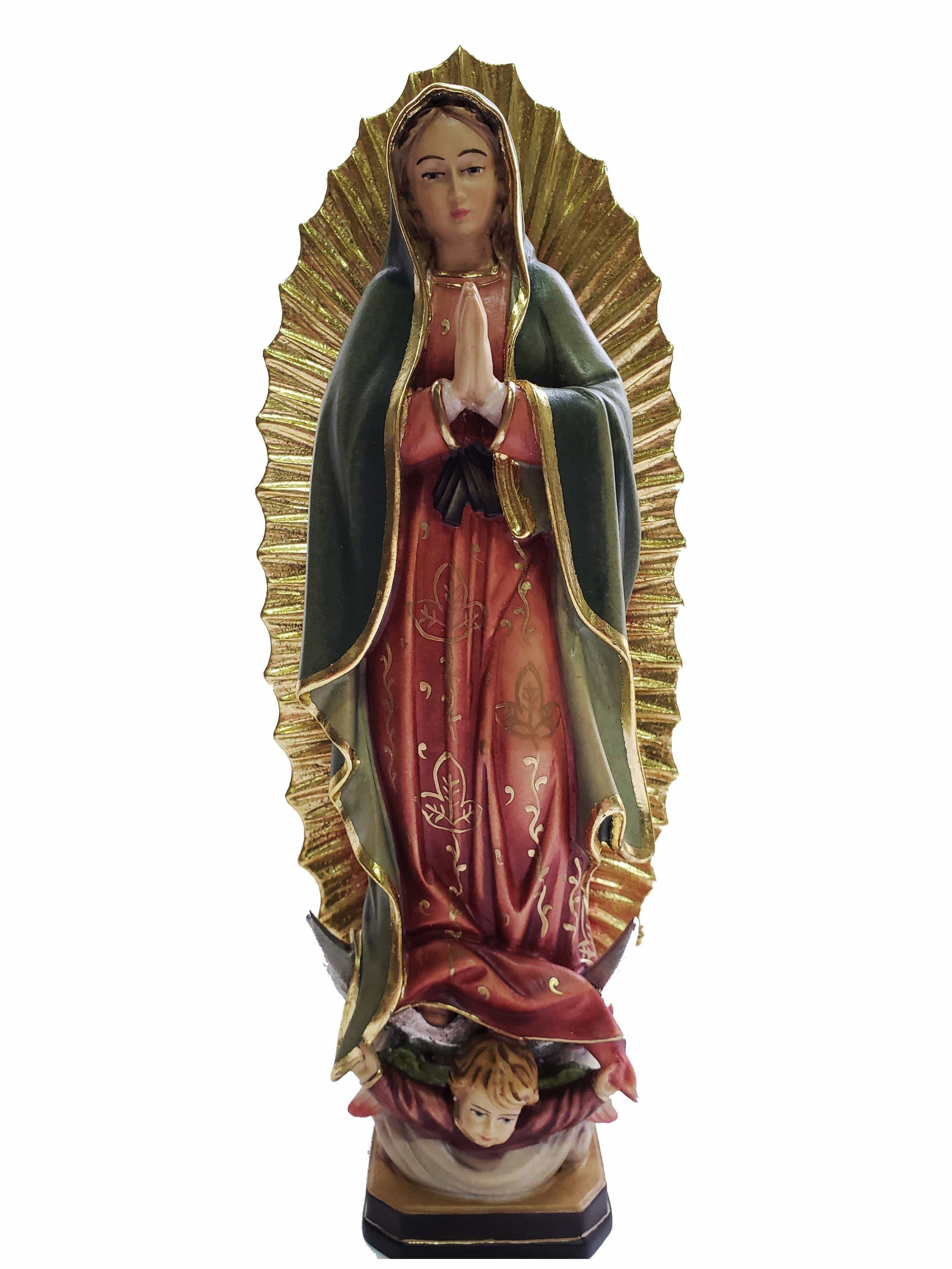 Imagem de Madeira Italiana Nossa Senhora de Guadalupe 30 cm-TerraCotta Arte Sacra