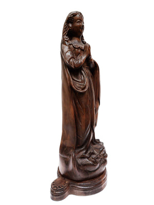 Imagem de Nossa Senhora Aparecida Fac-símile em Madeira 14 cm-TerraCotta Arte Sacra