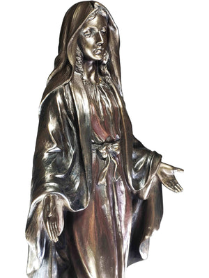 Imagem de Nossa Senhora das Graças com Acabamento em Bronze 25 cm-TerraCotta Arte Sacra