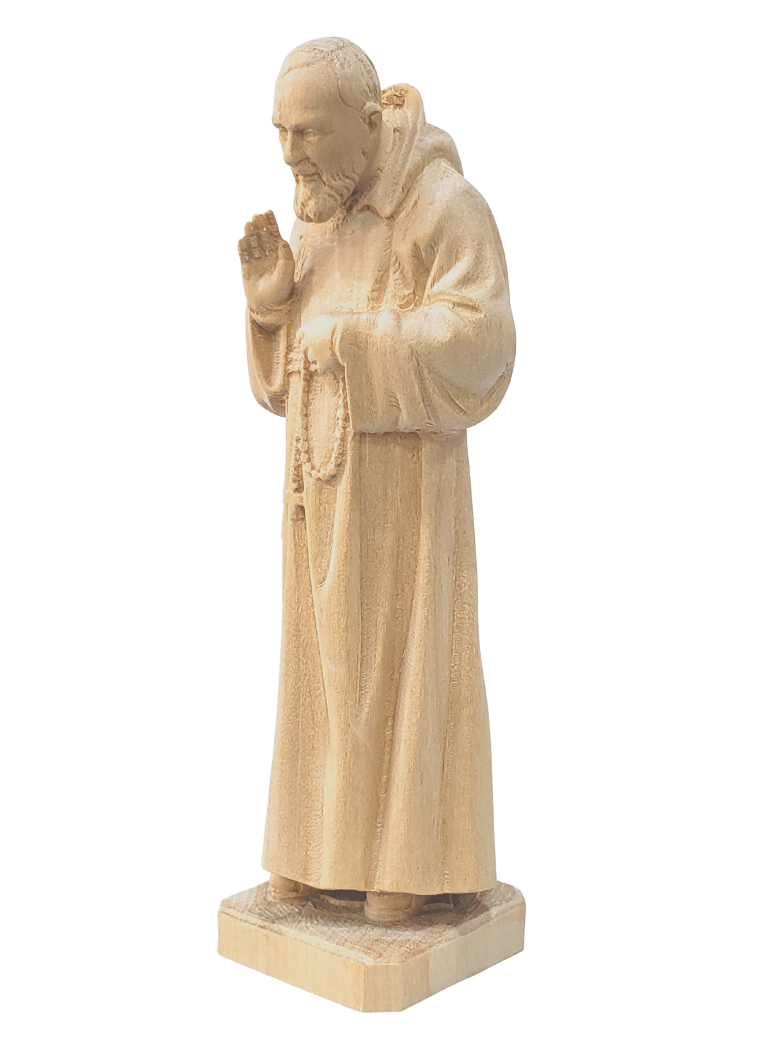 Imagem de Padre Pio de Madeira com 14 cm-TerraCotta Arte Sacra