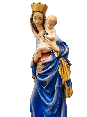 Imagem em Madeira Italiana Madona de Krumaüer 28 cm-TerraCotta Arte Sacra