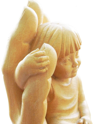 Mão Protetiva Menina de Madeira Natural 11,5 cm-TerraCotta Arte Sacra