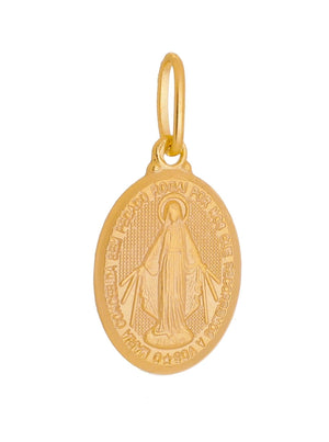 Medalha Milagrosa de Prata de Lei 925 com Banho de Ouro-TerraCotta Arte Sacra